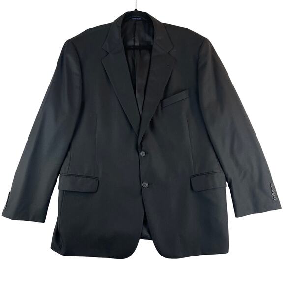 Loro Piana Italian Wool Blazer Joseph Abboud CollectionTwo Button Charcoal  48R - Picture 1 of 11